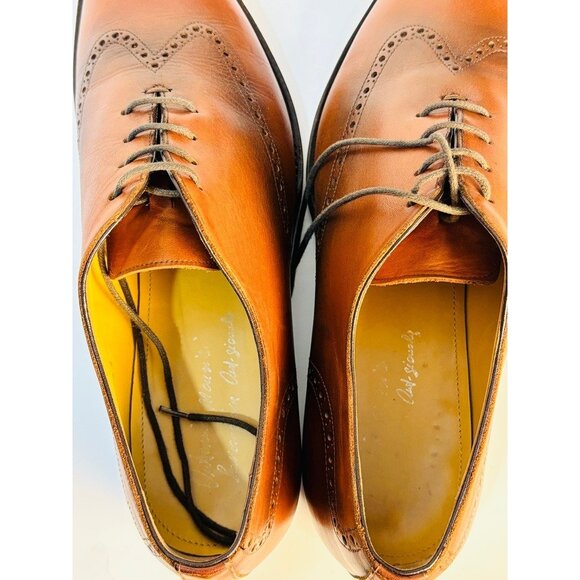 Antonio Maurizi Men\'s Shoes Size 9 EU 42 Wingtip Burnished Brown Leather Italy main image 8
